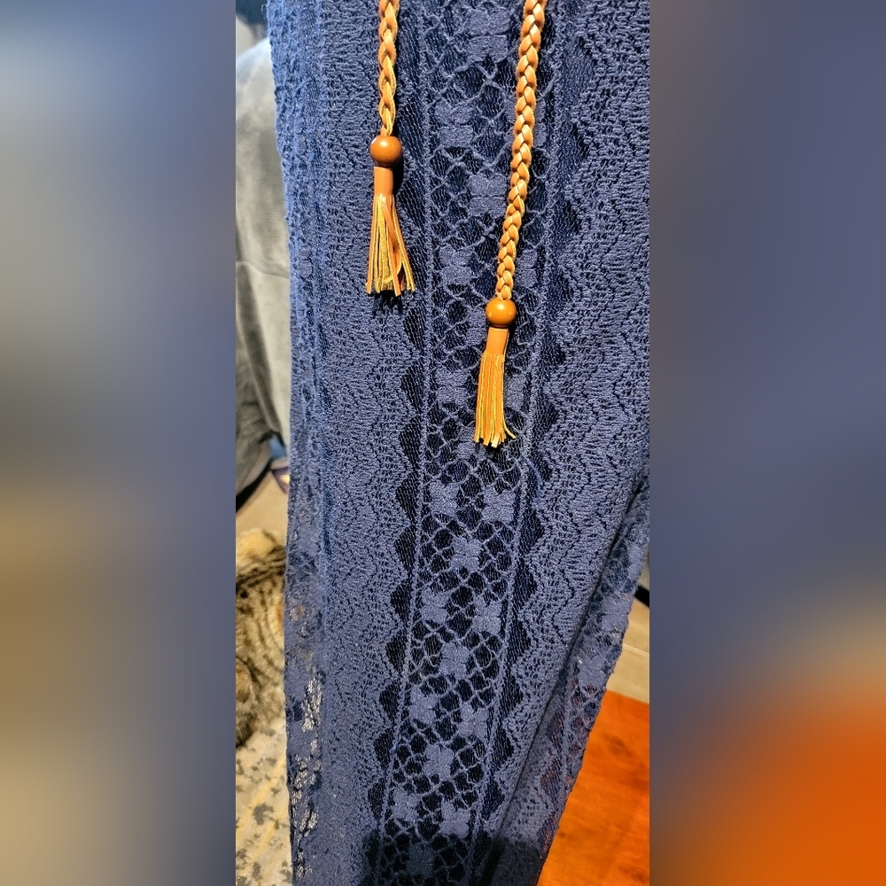 Boho Navy cotton lace sundress - Picture 3 of 10